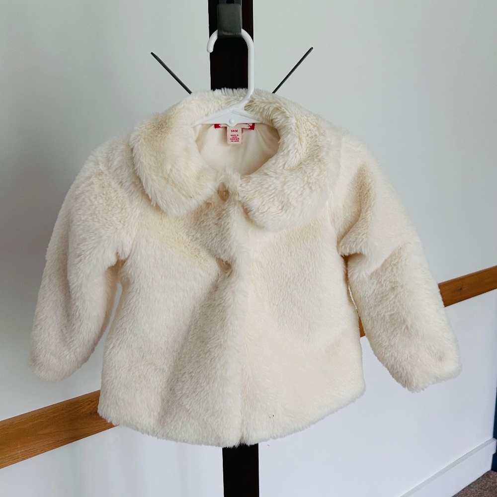Toddler Fur Overcoat.  Ruby & Bloom 18M